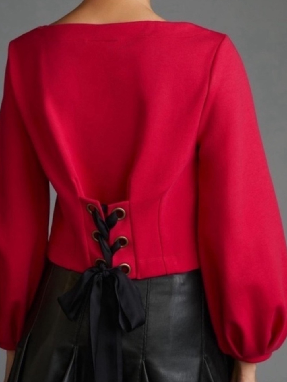 Anthropologie Maeve Corset Sweatshirt Size Large